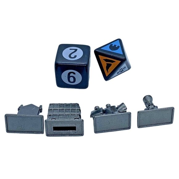 Harry Potter Scene It Goblet Bus Ship   Replacement Dice & PEWTER Moving Pieces - Picture 5 of 6